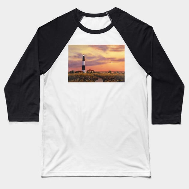 FIRE ISLAND LIGHT HOUSE Baseball T-Shirt by dartist